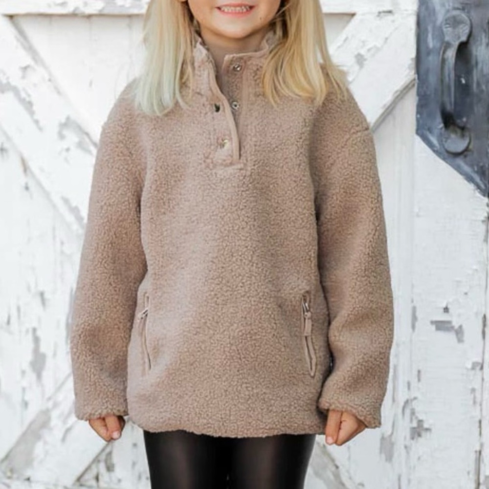 Brown Sherpa Pullover Children’s Size 4T